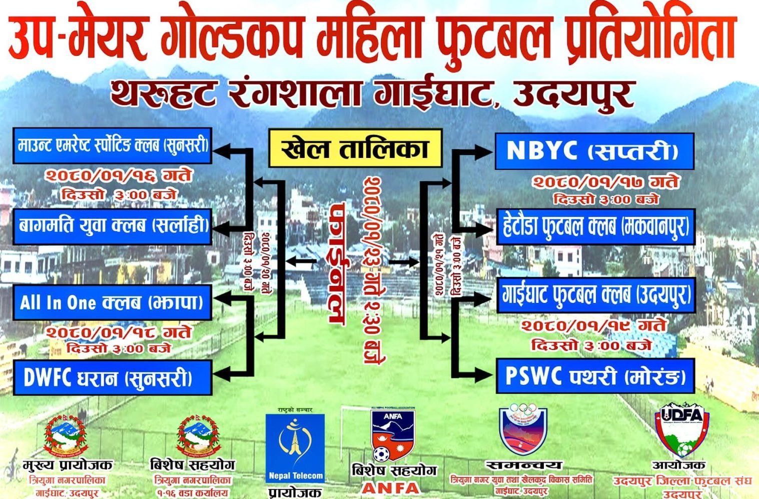 ‘उपमेयर गोल्कप महिला फुटबल’ः झापाद्वारा धरान पराजित